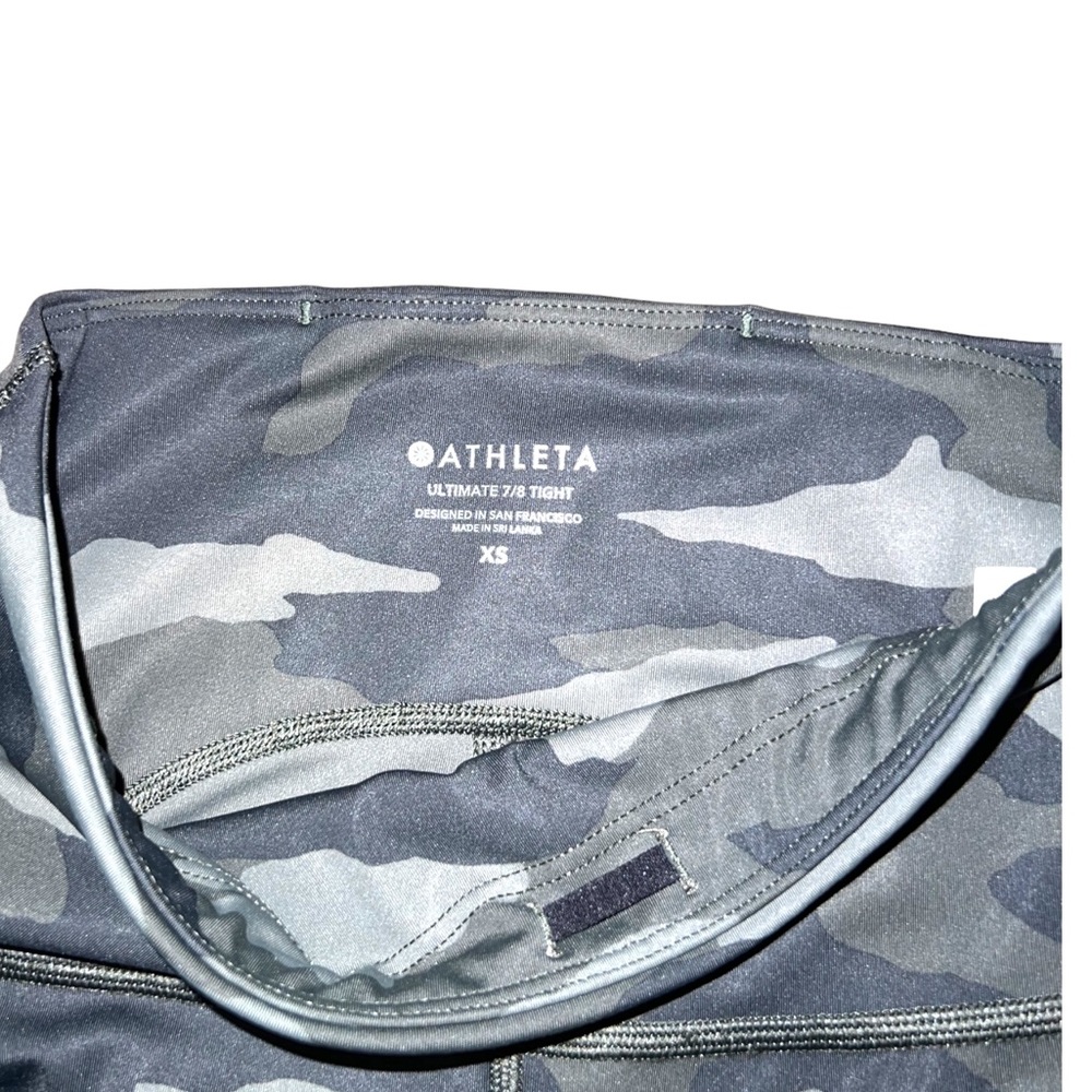 Athleta Ultimate 7/8 Olive Green Camouflage Tight Women’s Size XS - Picture 4 of 6